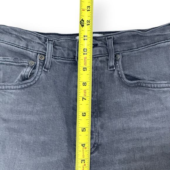AGOLDE Riley High Rise Straight Crop Jean Sector Faded Black Size 24 Button Fly - Picture 9 of 11